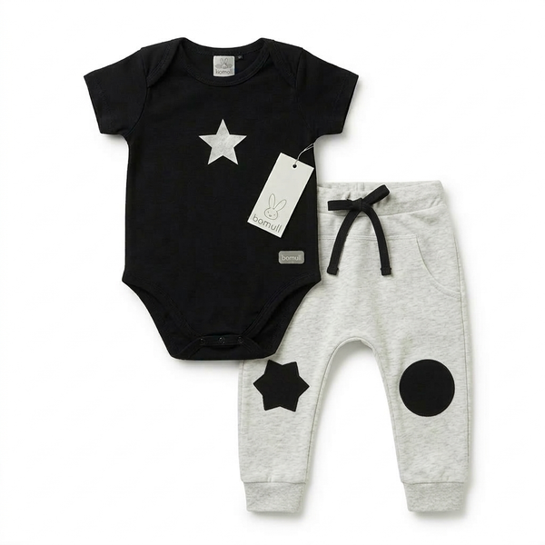 Conjunto Body con Pantalón tipo Canguro y Parches (Niño)
