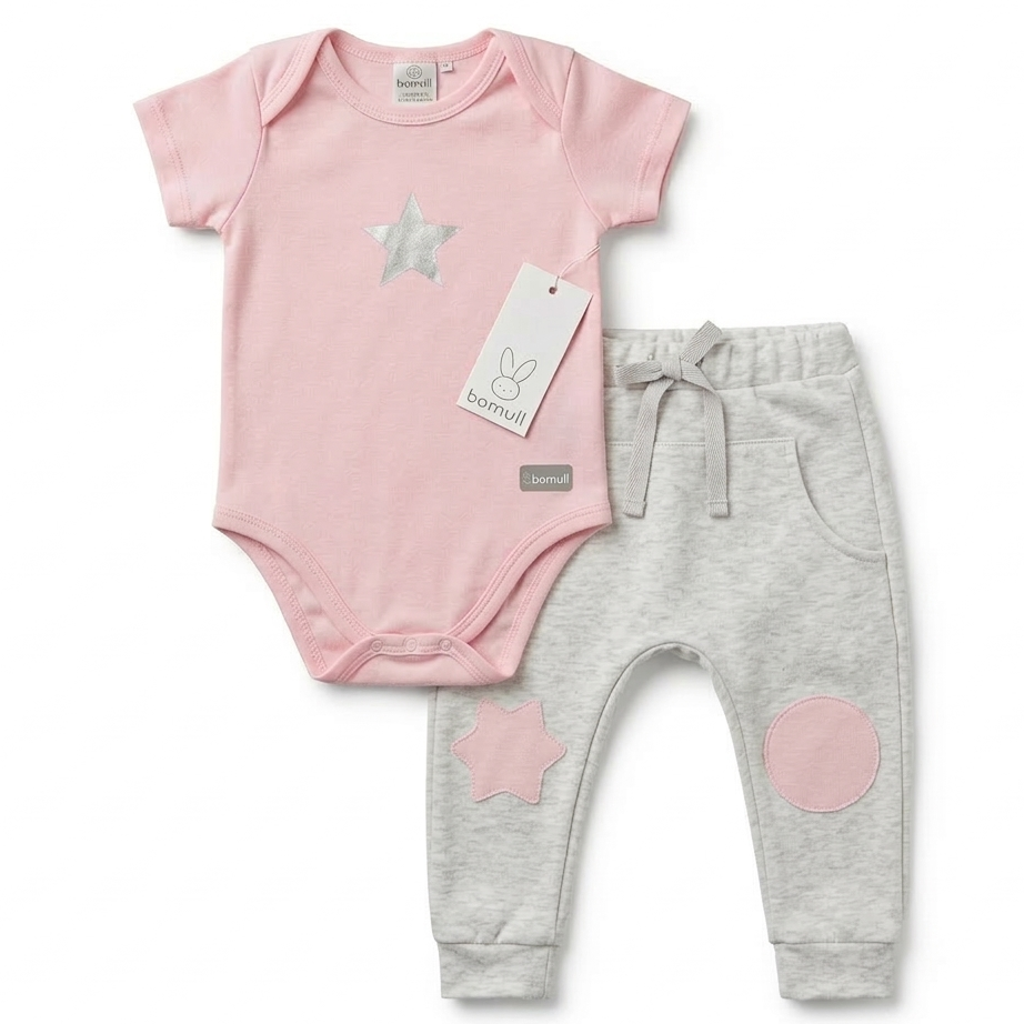 Conjunto Body con Pantalón tipo Canguro y Parches (Niña)