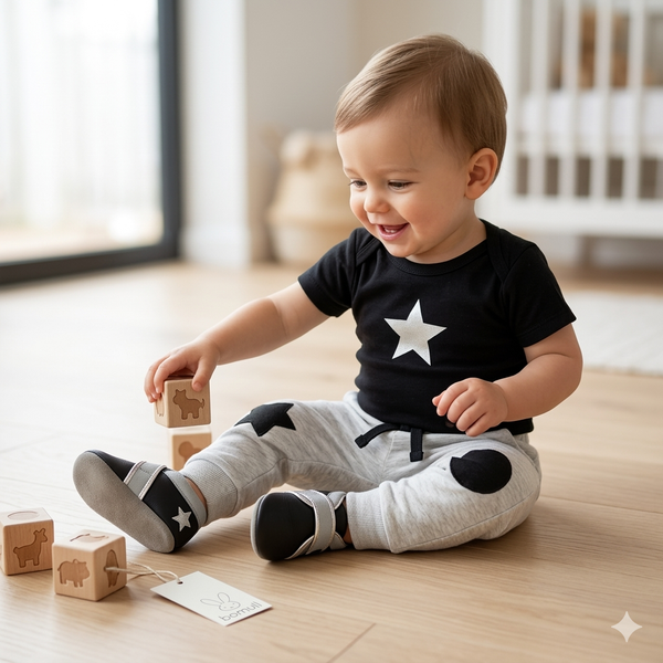 Conjunto Body con Pantalón tipo Canguro y Parches (Niño)